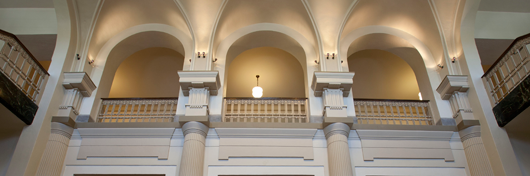Picture of newly renovated Van Meter Hall by Clinton Lewis.