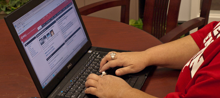 hands at a keyboard