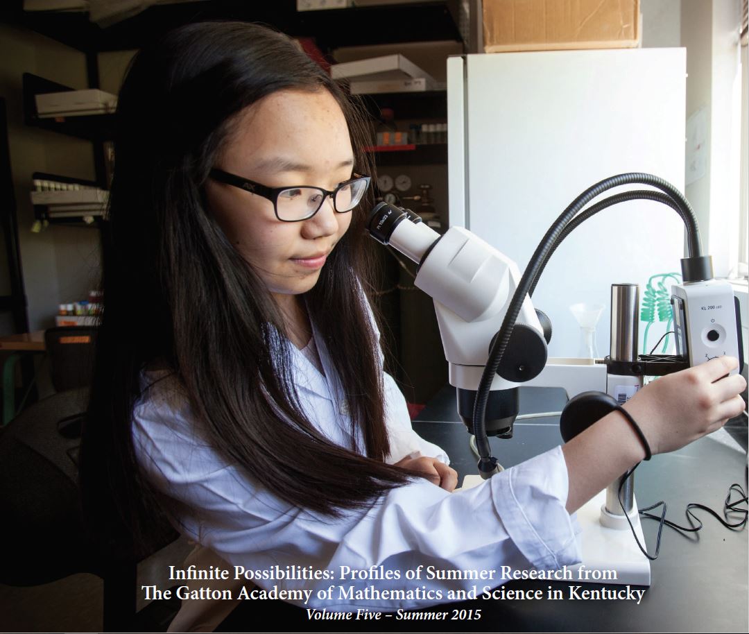 2015 book cover image features female student at microscope