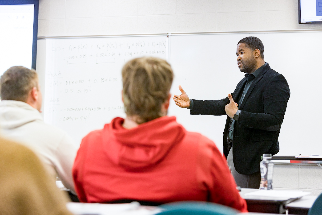 WKU professor talks to students in class.