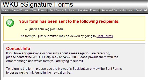 Send Confirmation