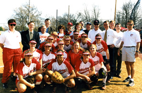 WKU Softball Team with Gary Ransdell