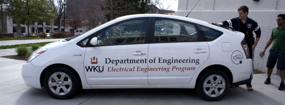 #caption9 Engineering students look for ways to increase the fuel economy of the PHEV Toyota Prius