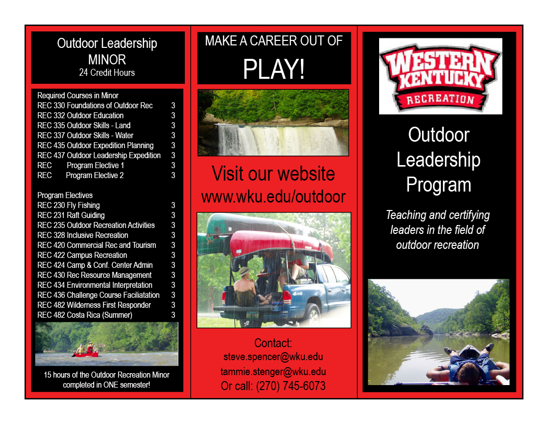 Outdoor Leadership Brochure Page 1