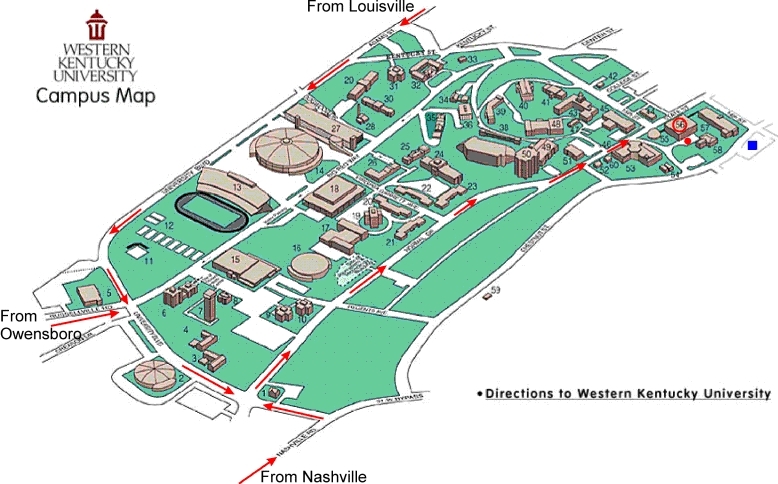 web page for directions to WKU campus
