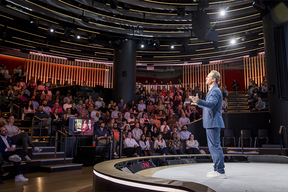 Jeremy Utley speaking in front of a crowd