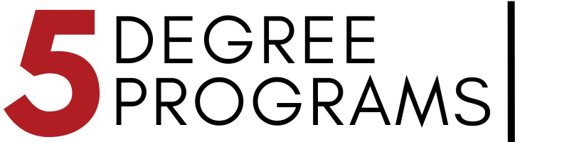 5 Degree Programs Graphic