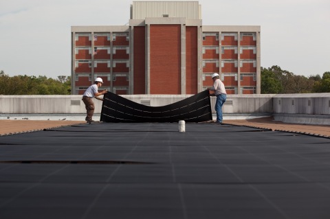 Solar Array Installation on Roof of the Preston Center