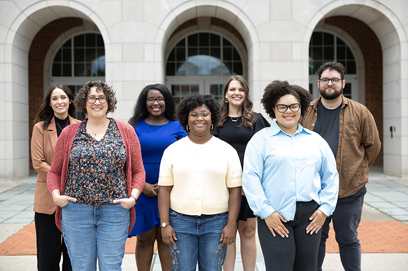 WKU Talley Family Counseling Center staff and graduate counseling students standing outside the clinic