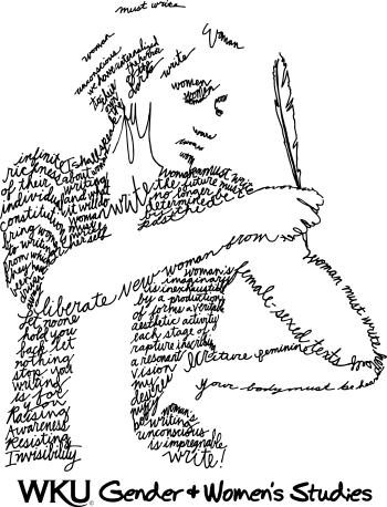 Woman writing herself