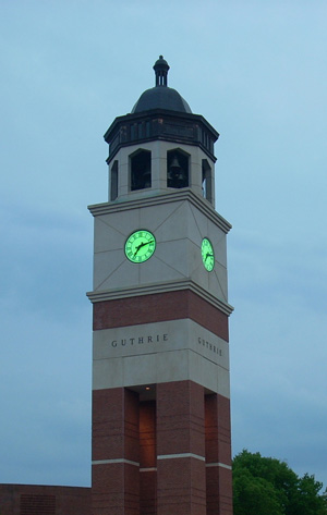 Guthrie Tower on Earth Day Guthrie Tower on Earth Day