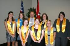 Photo of Beta Gamma Sigma students. Photo of Beta Gamma Sigma students.