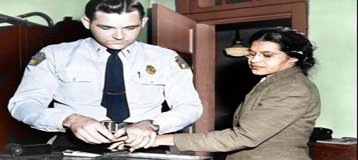 Rosa Parks getting Booked in Jail
