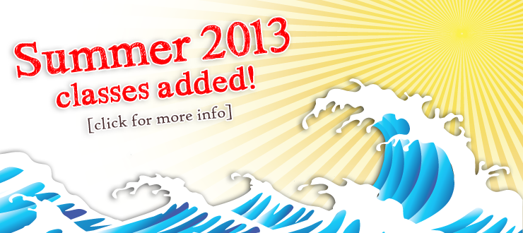 Summer 2013 classes added