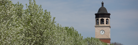 Photo of Guthrie Tower in the spring by Clinton Lewis. Photo of Guthrie Tower in the spring by Clinton Lewis.