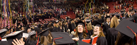 Photo of WKU students celebrating at Convocation by Clinton Lewis. Photo of WKU students celebrating at Convocation by Clinton Lewis.