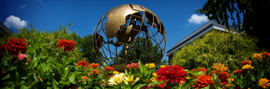 Photo of the Globe in the Centennial Mall by Clinton Lewis. Photo of the Globe in the Centennial Mall by Clinton Lewis.