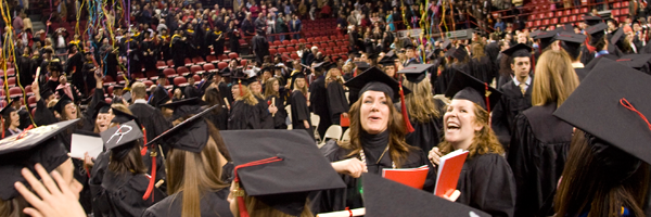 WKU students celebrating at Convocation. WKU students celebrating at Convocation.