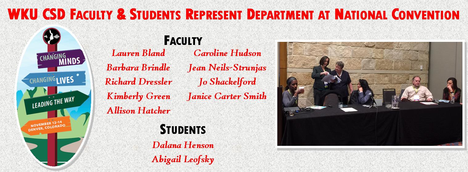 Faculty and Students Present at National ASHA Convention