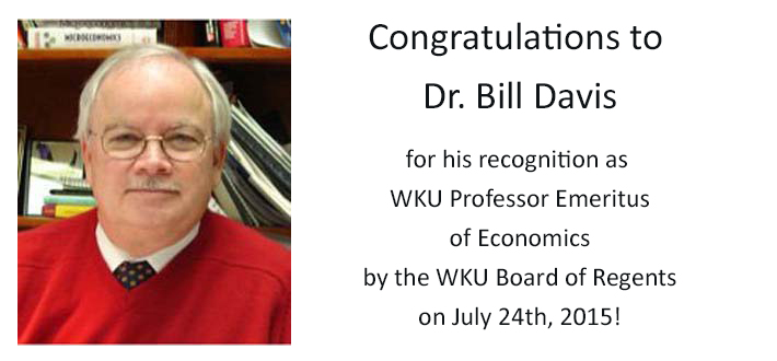 Dr. Bill Davis joins WKU Emeritus Faculty