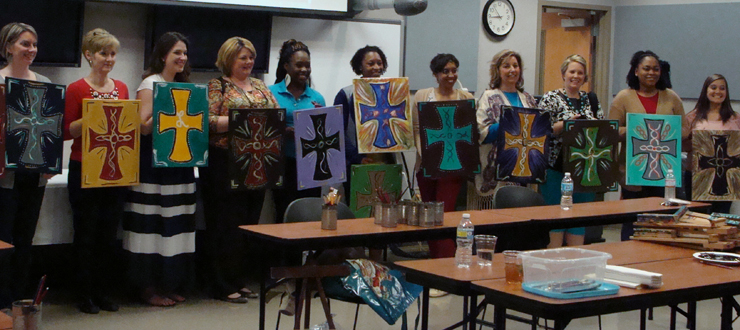 #caption2 Group picture from Painting Party