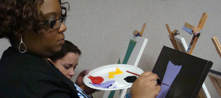 Person painting