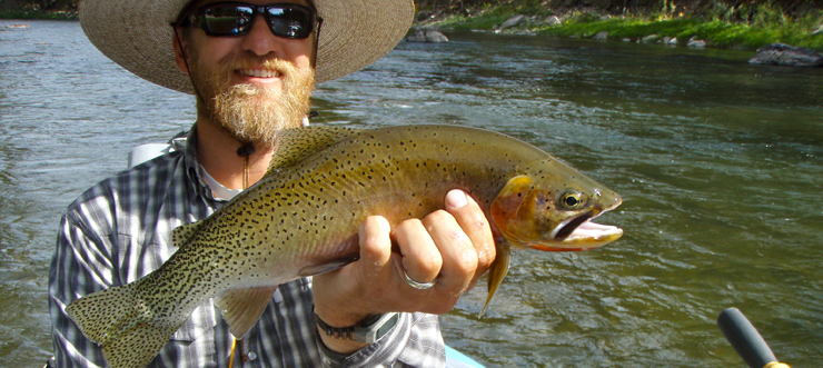 #caption8 Russell Parks with Cutthroat Trout - Blackfoot River, Montana