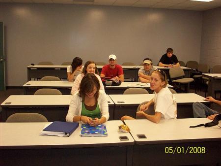 Marketing students studying.