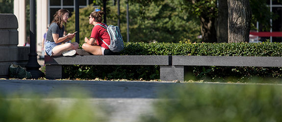 students on phone