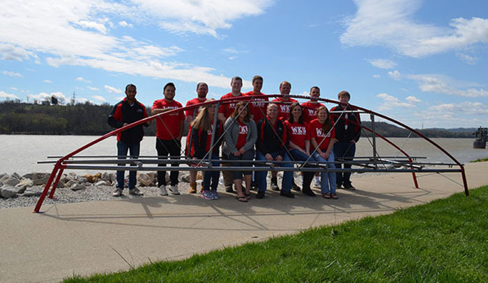 #caption3 Steel bridge team advances to national competition.