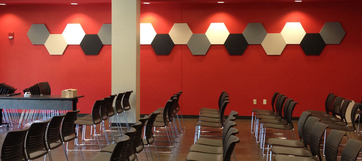 #caption8 DSU Second Floor Soundproofing Panels