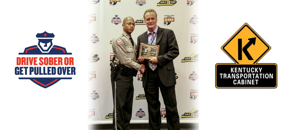 #caption4 Officer Irvin recognized for his DUI enforcement efforts by the Governor's Officer on December 16, 2014