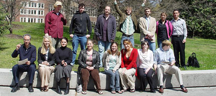 #caption6 Students and faculty attend a political science conference.