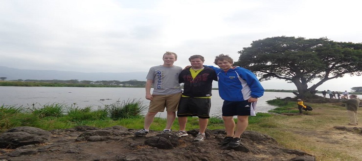 #caption1 Students visited the Ngorongoro crater while learning about political science in Tanzania