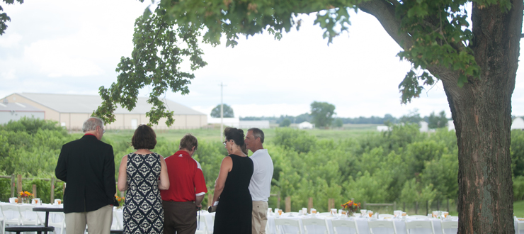 #caption1 WKU Regents dined on foods from Kentucky farms and producers at the WKU Ag Farm during their annual retreat.