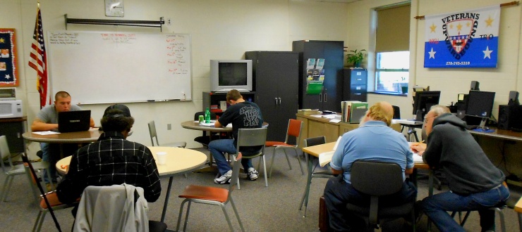 Students studying