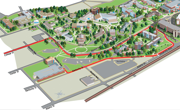 Map to the Welcome Center