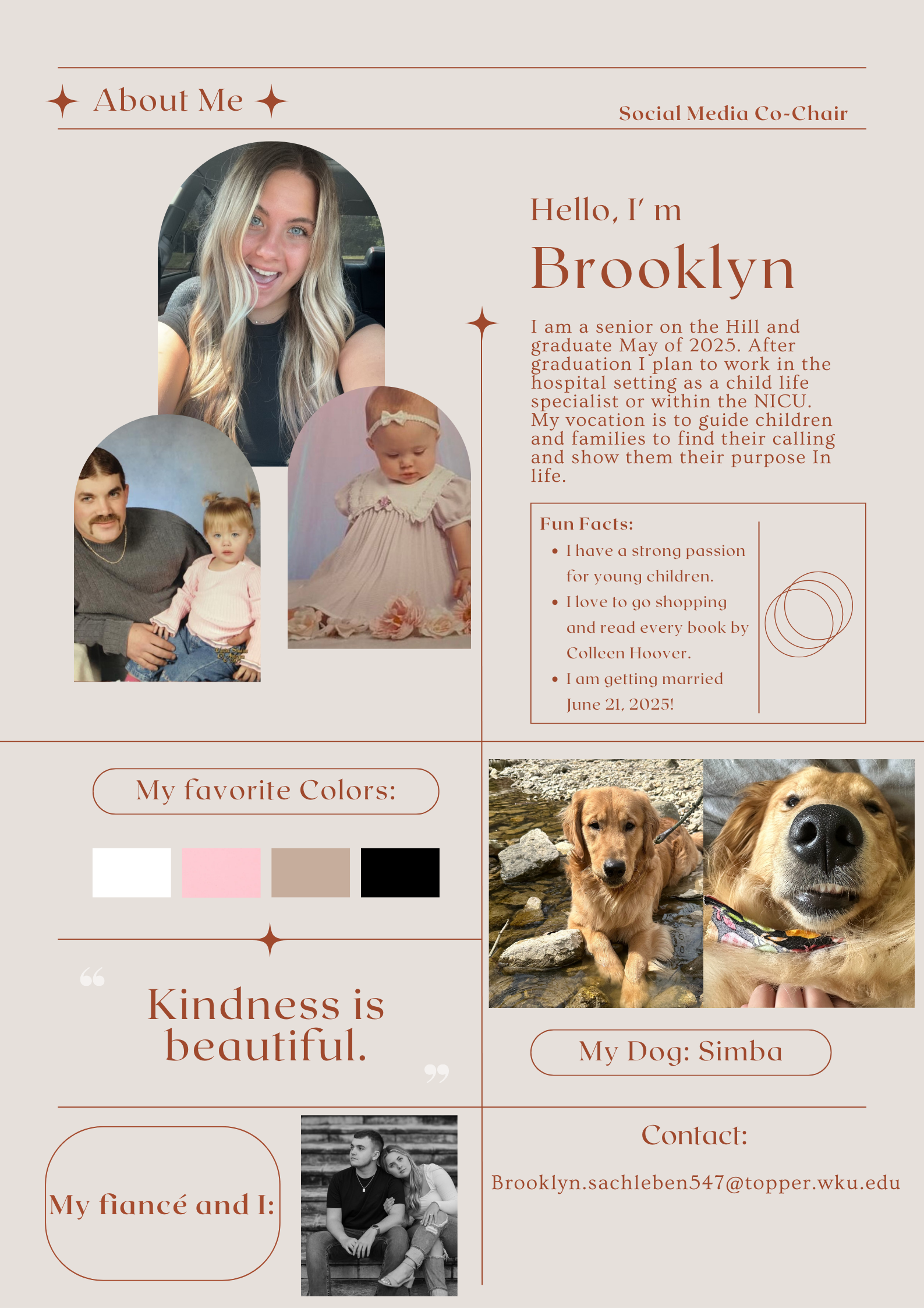 image of girl, dog, and descriptions of person