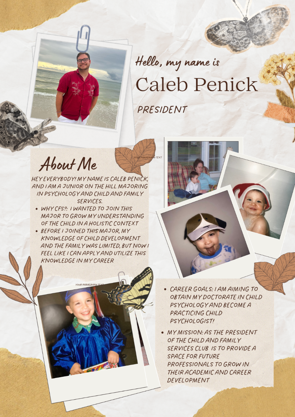 Flyer about Caleb