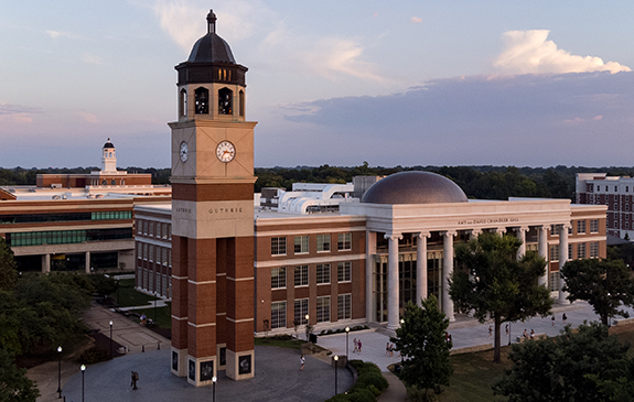 Aerial view of Chandler Hall at WKU