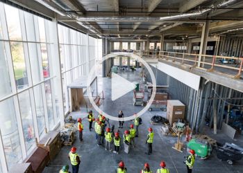 photo of inside of business college construction 