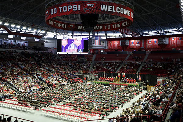 Diddle Arena at WKU during graduation activities