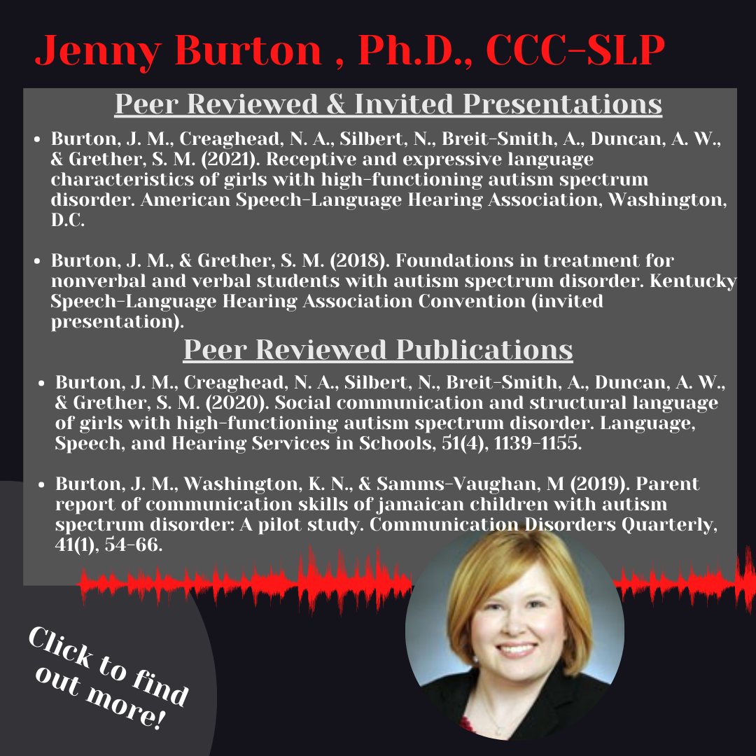 Jenny Burton Scholarly Activity 2021