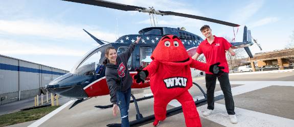 Big Red with Medical students