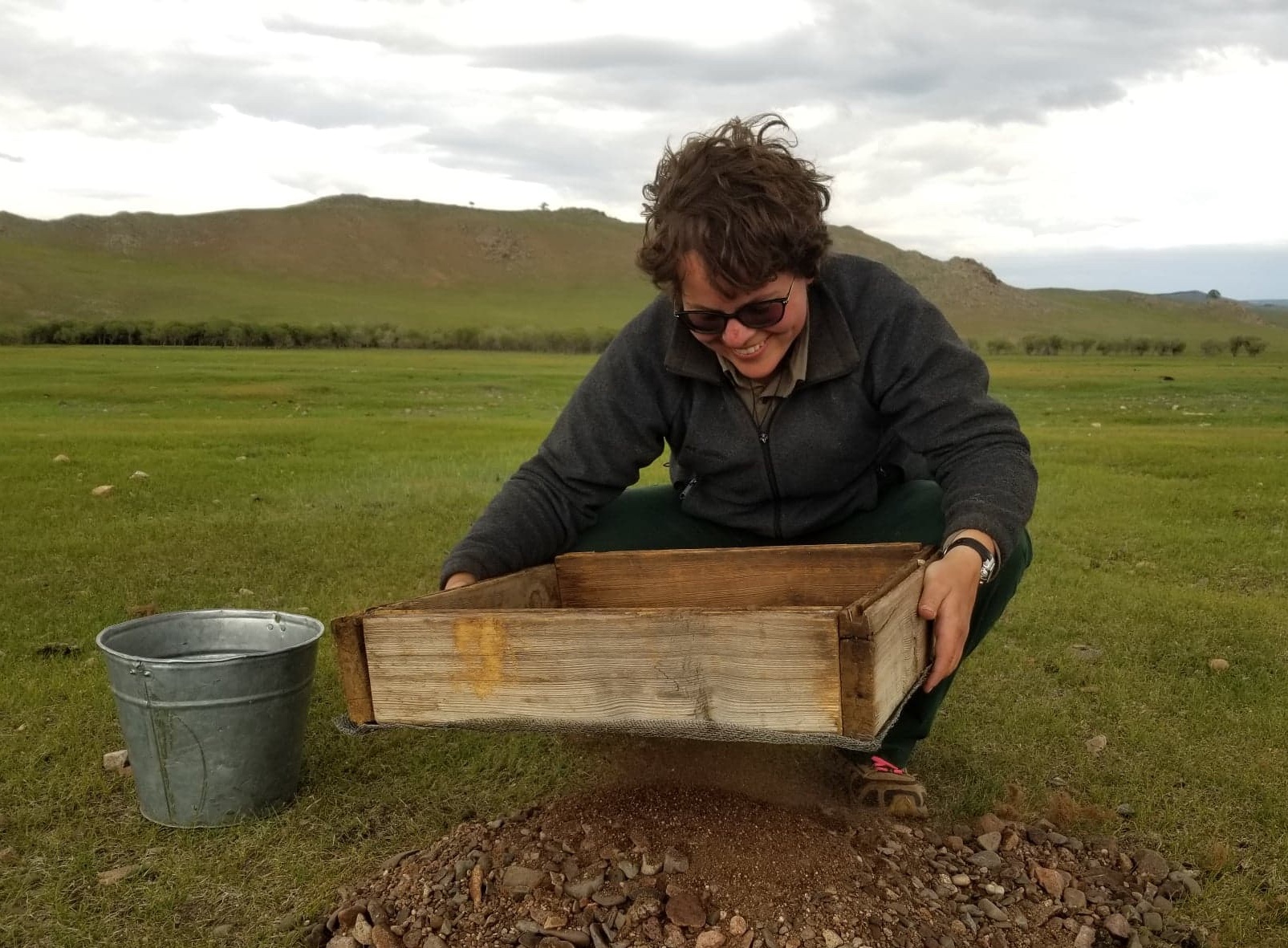 Ariana Pedigo doing fieldwork in Mongolia