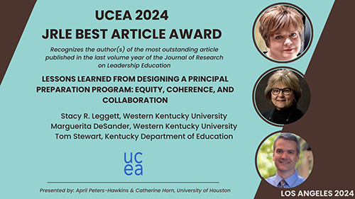 WKU Professors Honored with 2023 Article of the Year Award by Journal of Research on Leadership Education