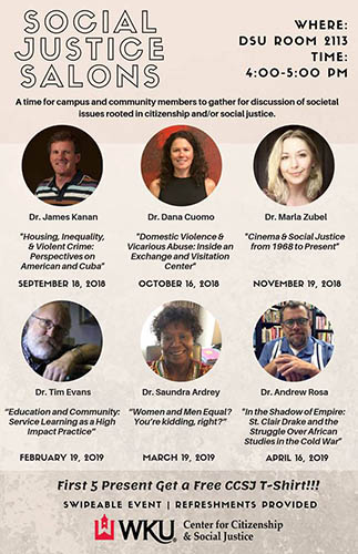 WKU CCSJ to host second lecture in 'Social Justice Salons' series on Oct. 16