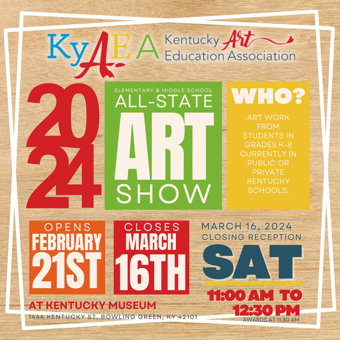 KYAEA All State Elementary and Middle School Art Show
