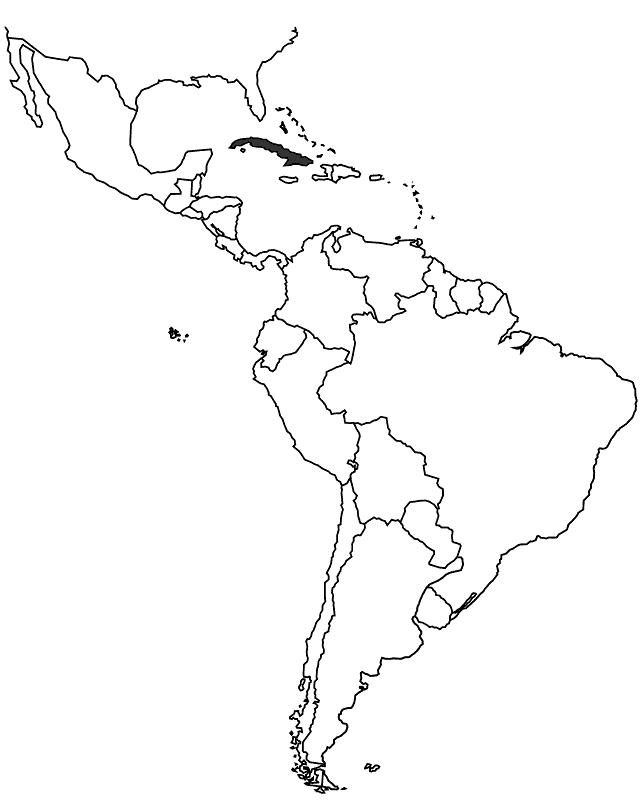 Blank Latin American Map WKU in Latin America | Western Kentucky University
