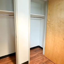 Separate closets with doors